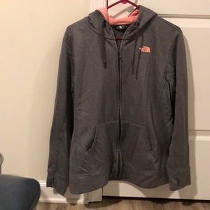 North face zip up hoodie